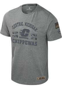 Colosseum Central Michigan Chippewas Grey Scramjet Short Sleeve T Shirt