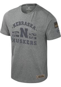 Colosseum Nebraska Cornhuskers Grey Scramjet Short Sleeve T Shirt