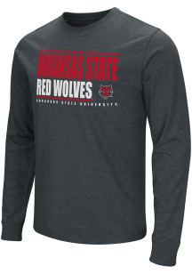 Colosseum Arkansas State Red Wolves Black Team Name Mascot Playbook Long Sleeve T Shirt