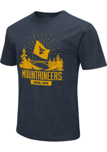 Colosseum West Virginia Mountaineers Navy Blue New River Gorge Short Sleeve T Shirt