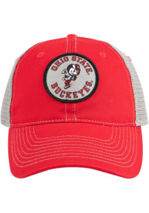 Colosseum Ohio State Buckeyes Brutus Trucker Adjustable Hat - Red