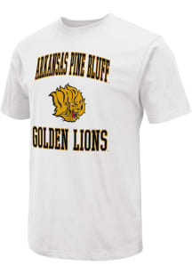 Colosseum Arkansas Pine Bluff Golden Lions White Field Number 1 Short Sleeve T Shirt