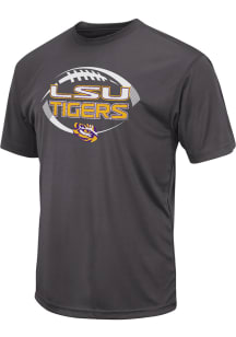 Colosseum LSU Tigers Grey Football Short Sleeve T Shirt
