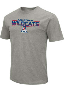 Colosseum Arizona Wildcats Grey Playbook Flat Name Mascot Short Sleeve T Shirt