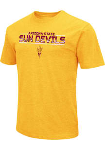 Colosseum Arizona State Sun Devils Gold Playbook Flat Name Mascot Short Sleeve T Shirt