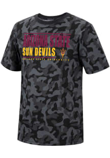Colosseum Arizona State Sun Devils Black Playbook Camo Flat Name Short Sleeve T Shirt