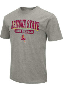 Colosseum Arizona State Sun Devils Grey Playbook Pill Short Sleeve T Shirt