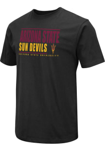 Colosseum Arizona State Sun Devils Black Field Flat Name Short Sleeve T Shirt