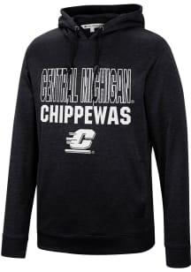 Colosseum Central Michigan Chippewas Mens Black Stacked Hood