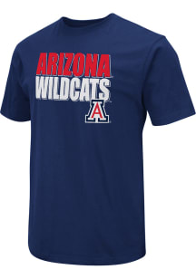 Colosseum Arizona Wildcats Navy Blue Field Flat Name Mascot Short Sleeve T Shirt