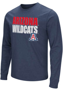 Colosseum Arizona Wildcats Navy Blue Playbook Flat Name Mascot Long Sleeve T Shirt