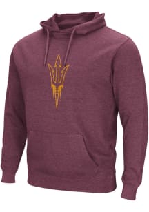 Colosseum Arizona State Sun Devils Mens Maroon Campus Logo Long Sleeve Hoodie