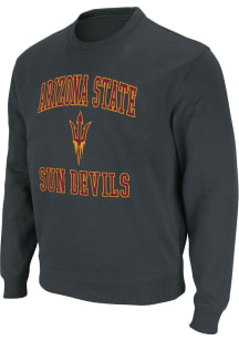 Colosseum Arizona State Sun Devils Mens Black Stadium Number One Long Sleeve Crew Sweatshirt