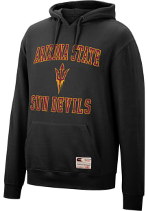 Colosseum Arizona State Sun Devils Mens Black Authentic Number One Long Sleeve Hoodie