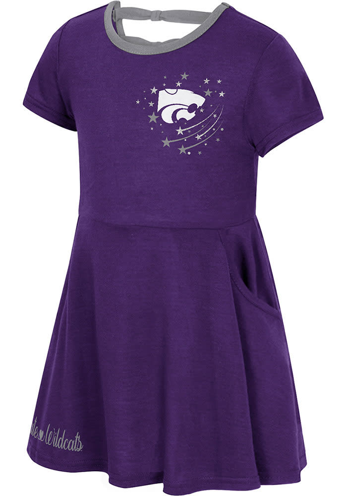 Colosseum K-State Wildcats Toddler Girls Purple Patty Short Sleeve Dresses
