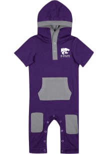 Colosseum K-State Wildcats Baby Purple Keyboard Short Sleeve One Piece