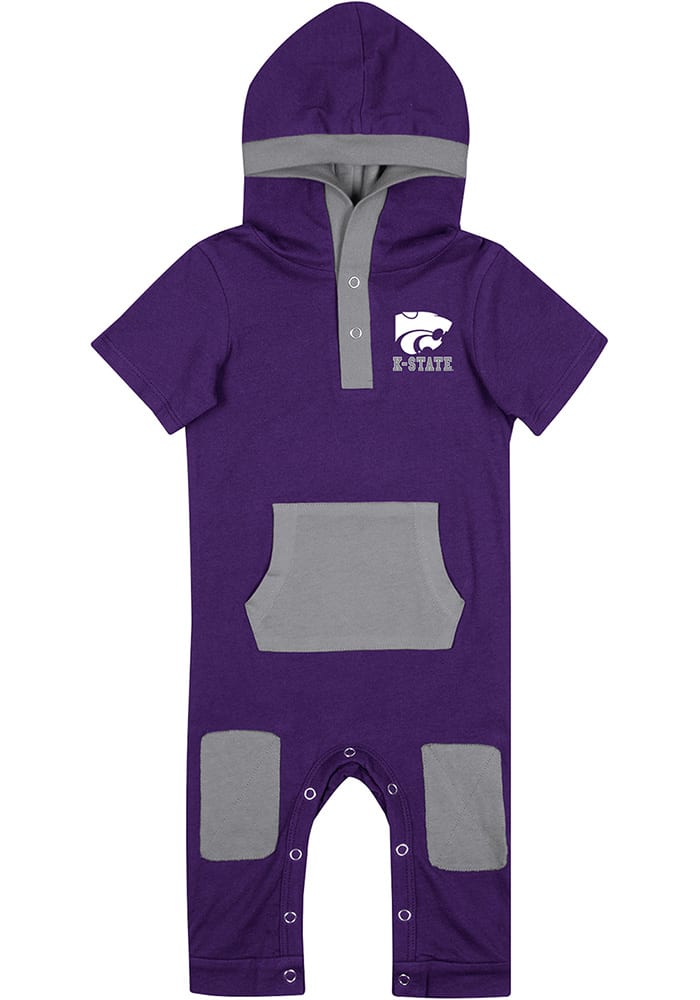 Colosseum K-State Wildcats Baby Purple Keyboard Short Sleeve One Piece