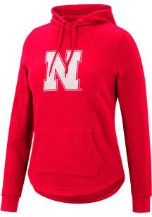Womens Nebraska Cornhuskers Red Colosseum Crossover Hooded Sweatshirt