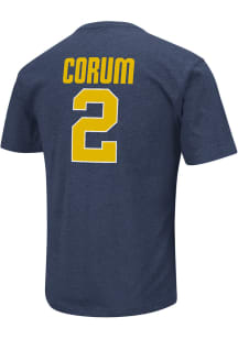 Blake Corum Michigan Wolverines Navy Blue Player Short Sleeve Player T Shirt