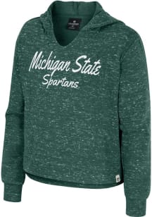 Girls Michigan State Spartans Green Colosseum Rock Long Sleeve Hooded Sweatshirt