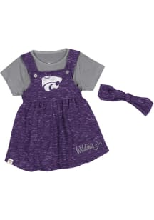 Colosseum K-State Wildcats Baby Girls Purple Legend Short Sleeve Dress