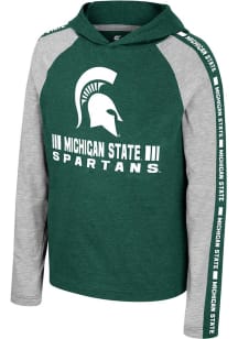 Colosseum Michigan State Spartans Youth Green Ned Long Sleeve Hoodie