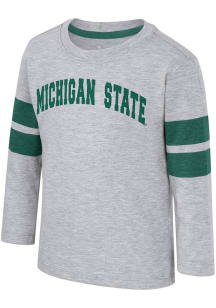 Colosseum Michigan State Spartans Toddler Grey Dewy Long Sleeve T-Shirt
