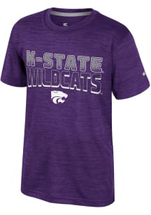 Colosseum K-State Wildcats Youth Purple Creative Control Short Sleeve T-Shirt