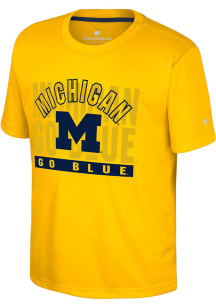 Colosseum Michigan Wolverines Youth Yellow Jones Short Sleeve T-Shirt