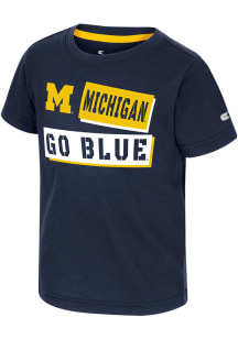 Toddler Michigan Wolverines Navy Blue Colosseum No Vacancy Short Sleeve T-Shirt