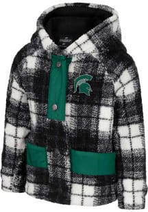 Colosseum Michigan State Spartans Toddler Black Prep School Sherpa Long Sleeve Hooded Sweatshirt