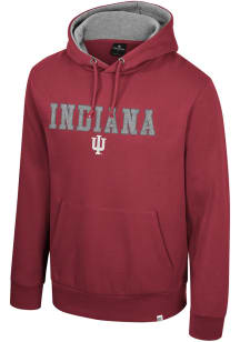 Mens Indiana Hoosiers Crimson Colosseum Nippy Hooded Sweatshirt