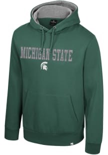 Colosseum Michigan State Spartans Mens Green Nippy Long Sleeve Hoodie
