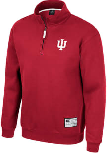 Colosseum Indiana Hoosiers Mens Crimson Ill Be Back Long Sleeve 1/4 Zip Pullover