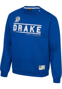 Colosseum Drake Bulldogs Mens Blue Ill Be Back Long Sleeve Crew Sweatshirt