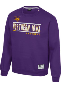 Colosseum Northern Iowa Panthers Mens Purple Ill Be Back Long Sleeve Crew Sweatshirt