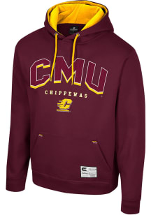 Colosseum Central Michigan Chippewas Mens Maroon Ill Be Back Long Sleeve Hoodie