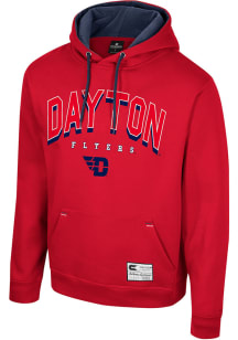 Colosseum Dayton Flyers Mens Red Ill Be Back Long Sleeve Hoodie