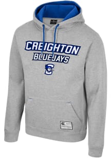 Colosseum Creighton Bluejays Mens Grey Ill Be Back Long Sleeve Hoodie