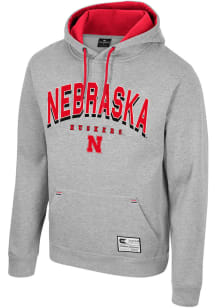 Mens Nebraska Cornhuskers Grey Colosseum Ill Be Back Hooded Sweatshirt