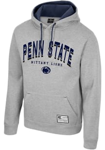 Colosseum Penn State Nittany Lions Mens Grey Ill Be Back Long Sleeve Hoodie