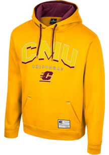 Colosseum Central Michigan Chippewas Mens Gold Ill Be Back Long Sleeve Hoodie