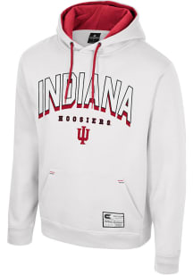 Colosseum Indiana Hoosiers Mens White Ill Be Back Long Sleeve Hoodie