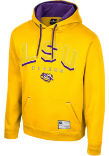 Colosseum LSU Tigers Mens Gold Ill Be Back Long Sleeve Hoodie