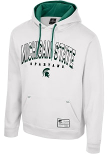 Colosseum Michigan State Spartans Mens White Ill Be Back Long Sleeve Hoodie