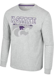 Colosseum K-State Wildcats Grey Hasta La Vista Long Sleeve T Shirt