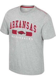 Colosseum Arkansas Razorbacks Grey Hasta La Vista Short Sleeve T Shirt