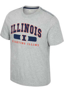 Colosseum Illinois Fighting Illini Grey Hasta La Vista Short Sleeve T Shirt
