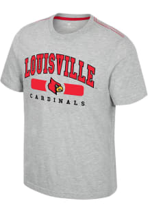 Colosseum Louisville Cardinals Grey Hasta La Vista Short Sleeve T Shirt