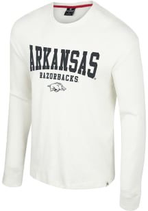 Colosseum Arkansas Razorbacks White Affrimative Long Sleeve Fashion T Shirt
